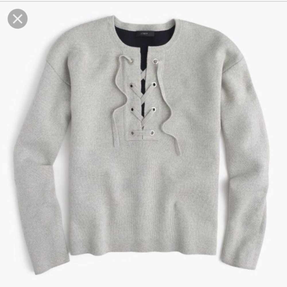 J. Crew Collection | Bonded Lace Up Sweater